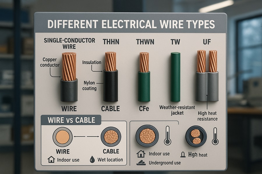 Different Electrical Wire Types