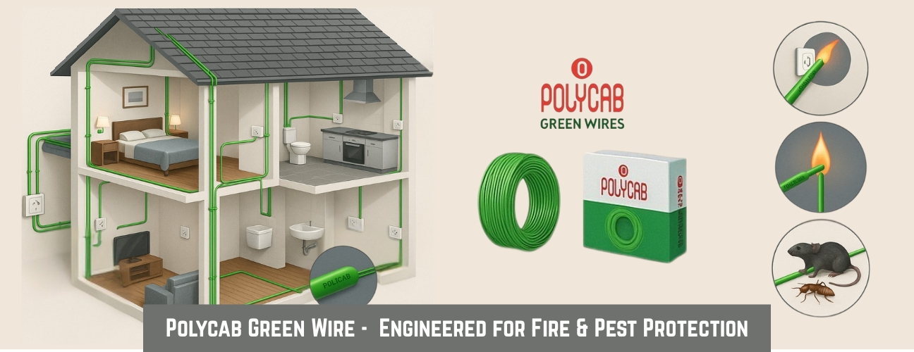 Polycab Green Wire - Engineered for Fire & Pest Protection